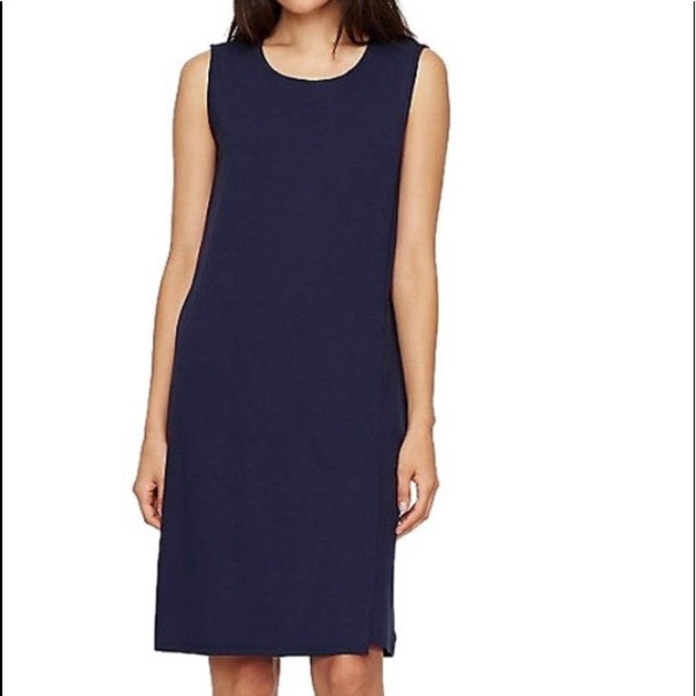 NWT Eileen Fisher Sleeveless Midnight Blue Dress